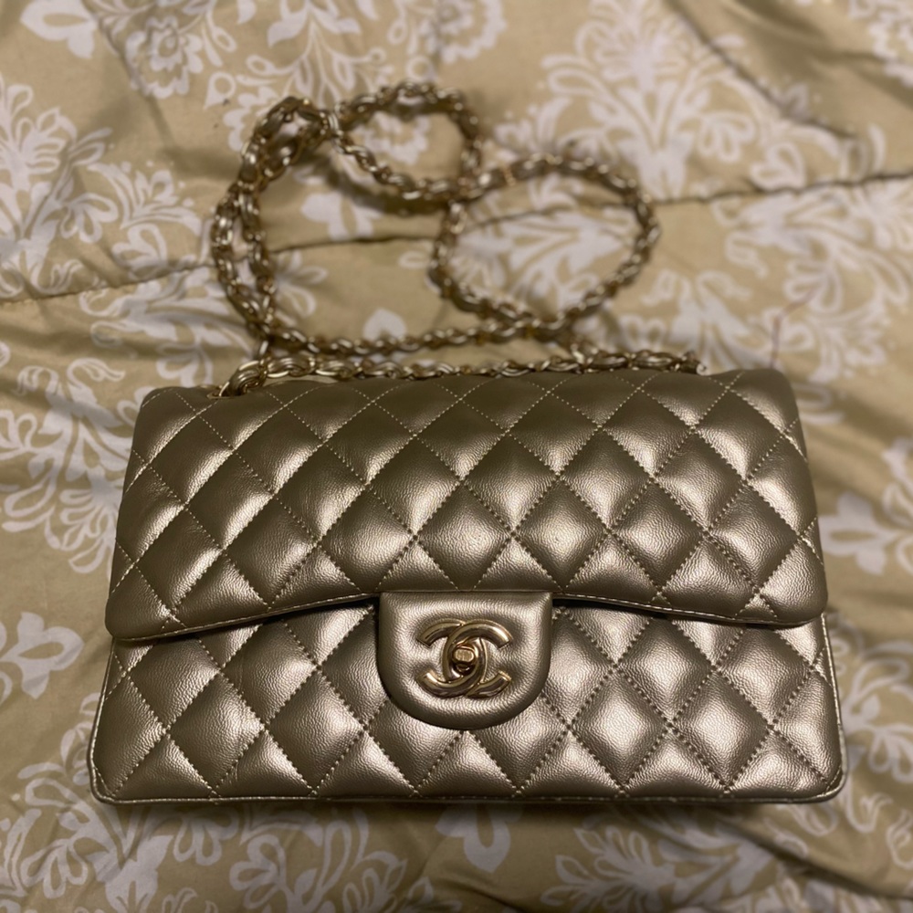 Gold crossbody purse